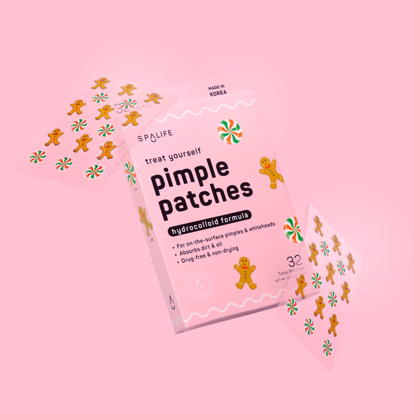 HOLIDAY GINGERBREAD PIMPLE PATCHES -72 COUNT
