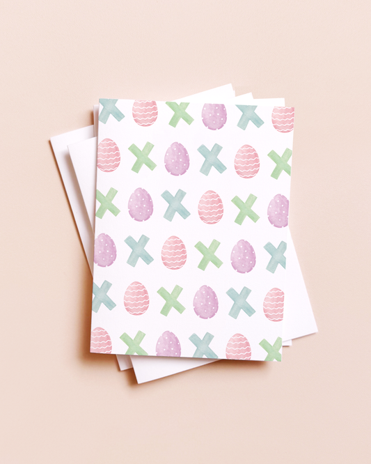 PASTEL EASTER EGG XO CARD