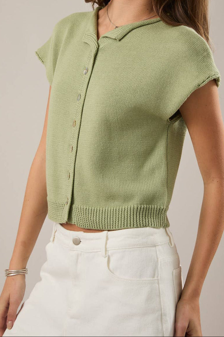 THE CAPRI COLLAR TANK IN SAGE