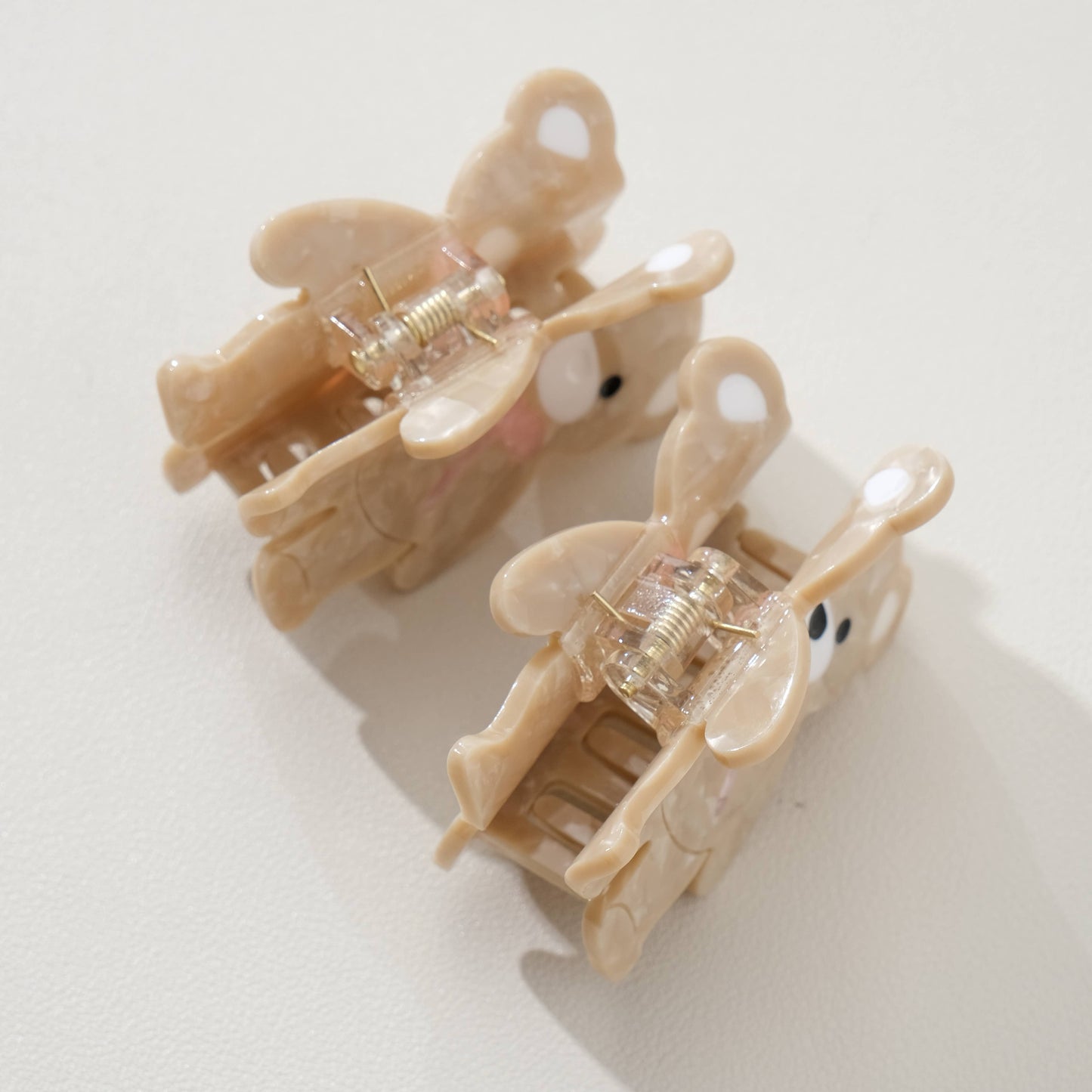 PINK BOW TEDDY BEAR CLAW CLIP