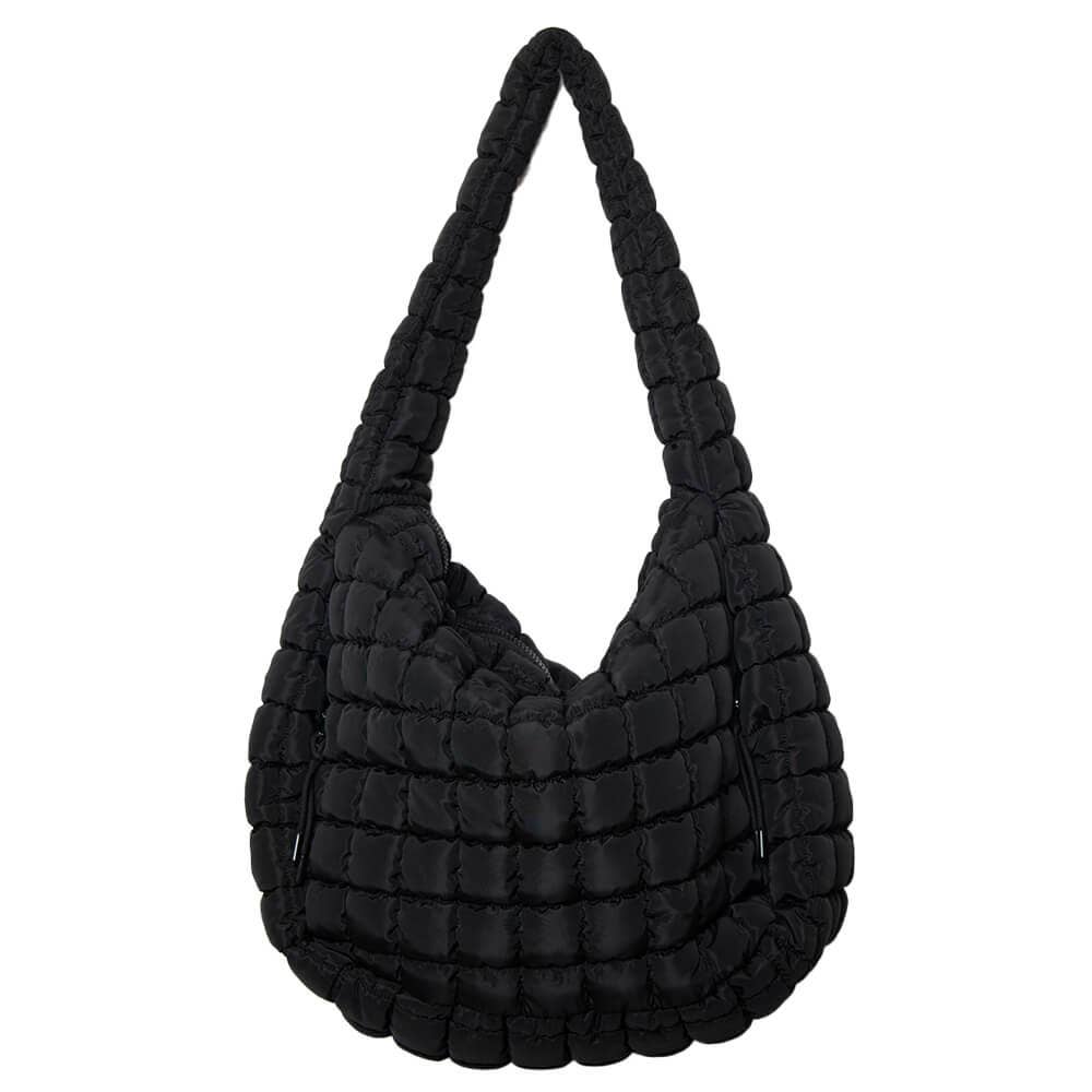 OVERSIZED QUILTED HOBO TOTE BAG