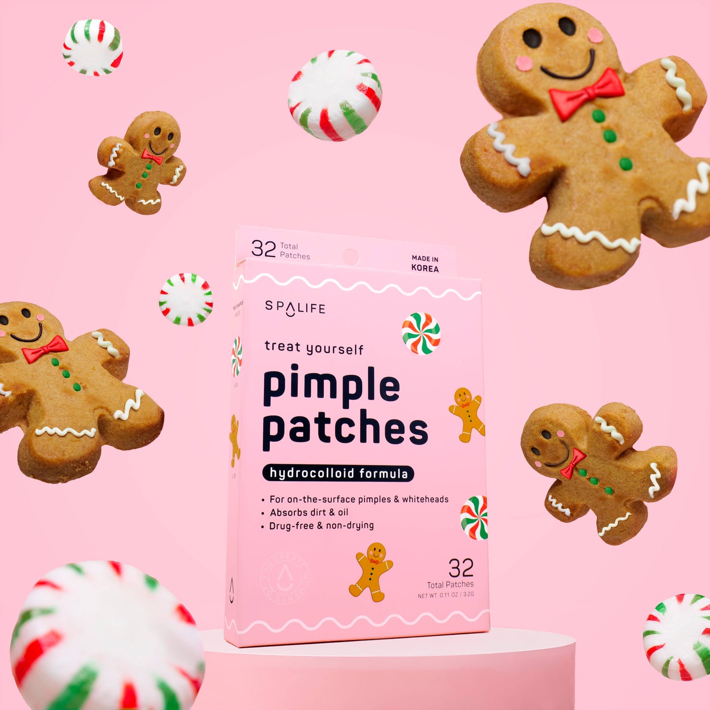 HOLIDAY GINGERBREAD PIMPLE PATCHES -72 COUNT