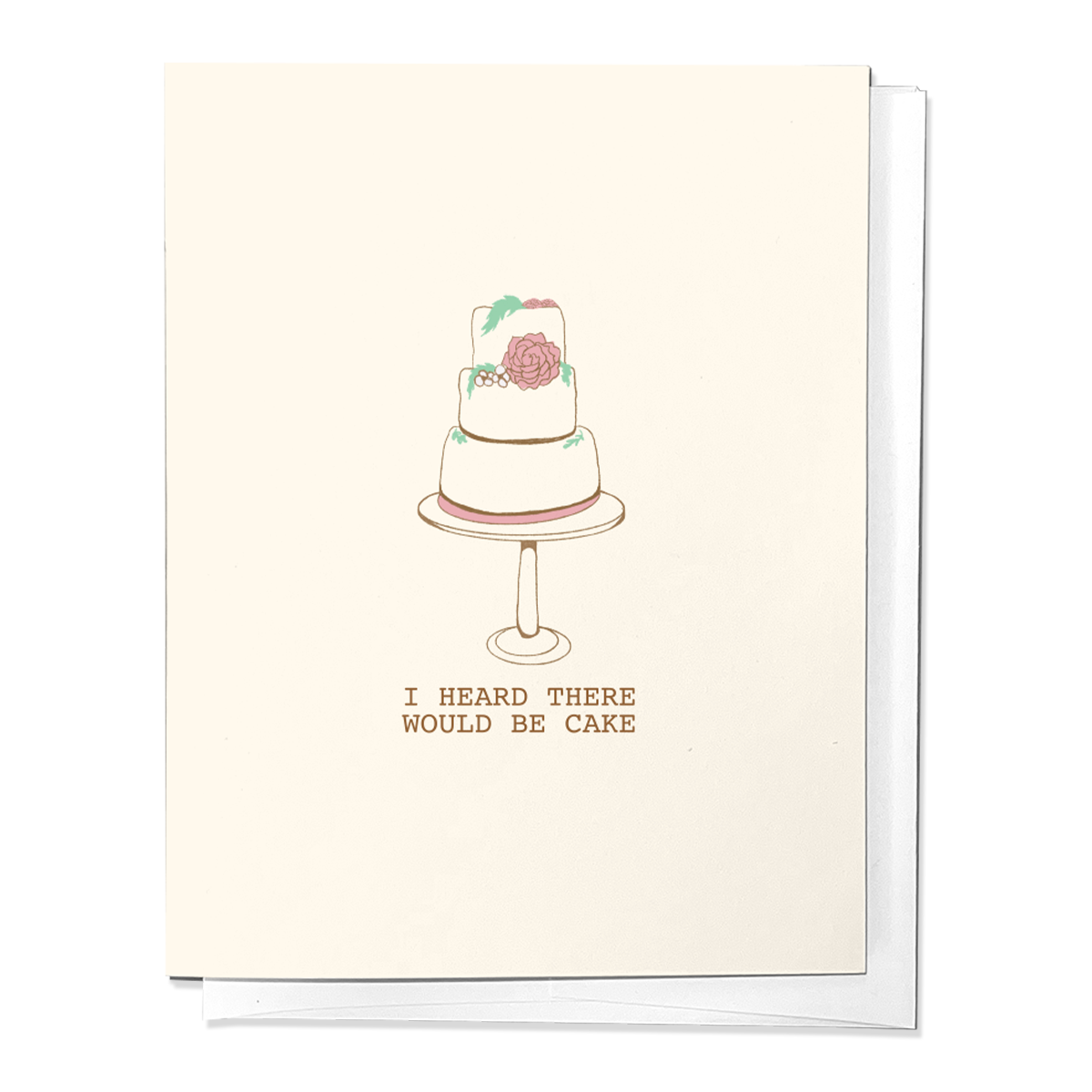THERE WAS CAKE CONGRATULATIONS WEDDING GREETING CARD