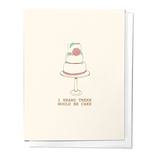 THERE WAS CAKE CONGRATULATIONS WEDDING GREETING CARD