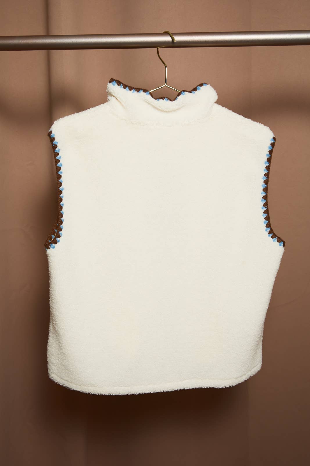 JILLIAN STITCH FLEECE ZIP UP VEST