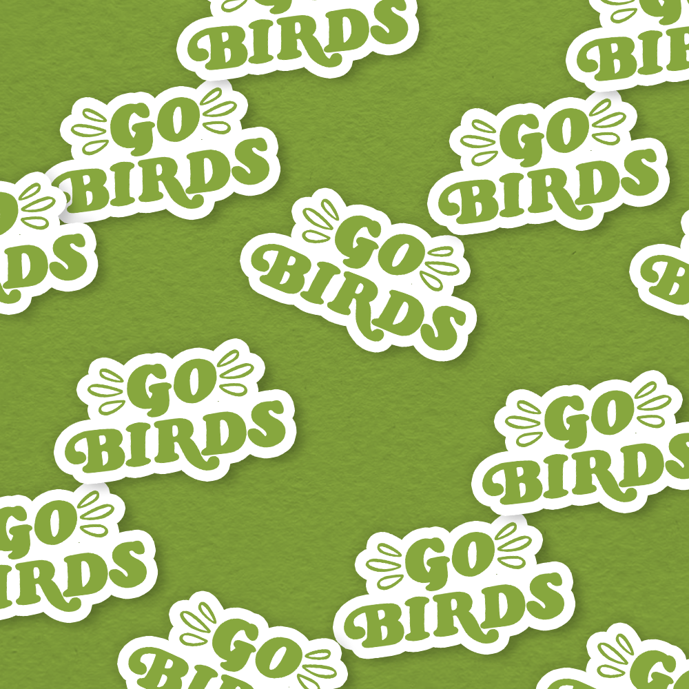 GO BIRDS VINYL STICKER