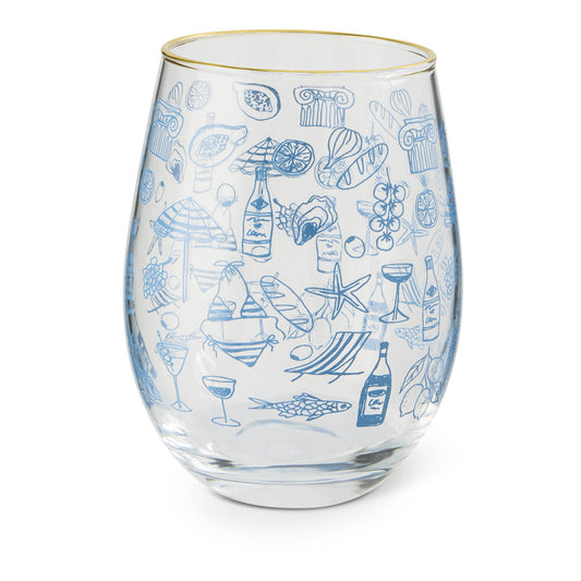 SEASHORE STEMLESS WINE APRRITIVO GLASS