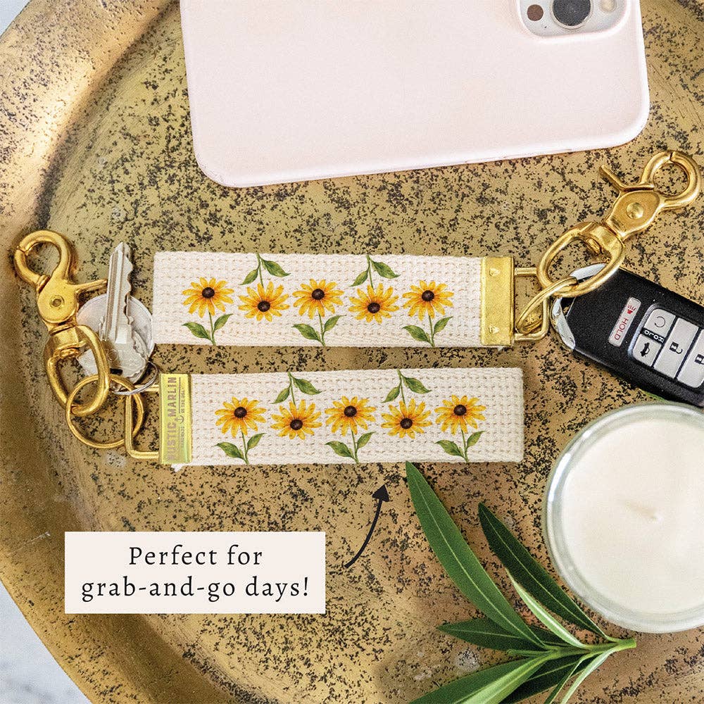 BLACK EYED SUSAN FLOWER KEYCHAIN