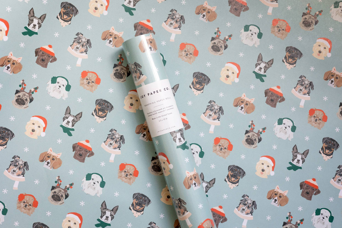 HOLIDAY DOGS WRAPPING PAPER CONTINUOUS ROLL