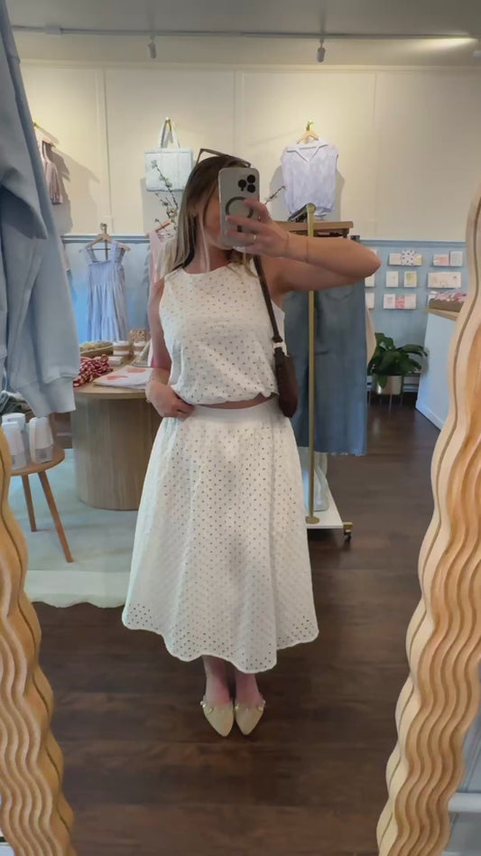 EYELET SKIRT
